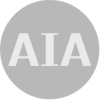 AIA logo in a black font color